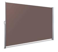 VOUNOT Side Awning Retractable Privacy Screen Garden Terrace 1.4x3m Brown