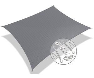 VOUNOT® Sun Shade Sail Rectangle with Fixing Kit, 95% UV Block Breathable HDPE