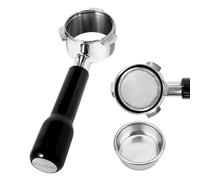 VOURMIO 54mm Bottomless Portafilter - 3 Ears with Stainless Steel Filter Basket, Fits Breville Barista Express, Pro, Touch, Bambino Plus, Infuser (880BSS, 870XL, 878BSS, 500BSS, 840XL), Black