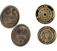 VOVCIG Yes No Challenge Tarot Coin Set - Sun Moon Divination and Yes No Coins (2Pcs)