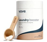 Vove Bio Enzyme Laundry Booster - 80 Washes 6x Enzyme Oxygen Stain Remover Powder - Fragrance Free for Sensitive Skin - Power Cleaner for Blood, Grass, Food, Pet Odours - FSC Wood Scoop