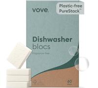 Vove Dishwasher detergent Blocs | Fragrance free | World's First 5-Layer PureStack Technology | 2X Enzyme Power | 60 Ultra-Concentrated Blocs, Tablets, sheets | Beats Sheets & Pods | Plastic-Free