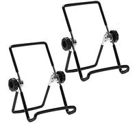 VOVIGGOL Adjustable Tablet Stand Holder 2 Pack, Non-Slip Foldable Holder Cradle Fit for 9-12.9" Tablets, iPad, Samsung and Kindle Fire, Display Stand Picture Frame Stand for Photos (2 Large Black)