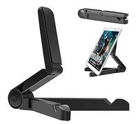 VOVIGGOL Tablet Stands and Holders Adjustable, Portable Tablet Stand Holder for iPad, Samsung Galaxy and Kindle Fire Tablets, Desktop Mobile Phone Stand for iPhone 16 15 Pro Max (Black)