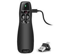 VOVIGGOL USB/Type-C 2 in 1 Rechargeable Wireless Presenter Clicker for PowerPoint Presentation Remote, 2.4GHz PPT PowerPoint Clicker Presentation Pointer Slide Advancer for Mac Computer Laptop