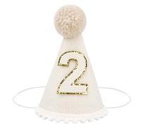 Vovii 2nd Birthday Hat for Baby Second Birthday Decorations, 2nd Birthday Crown Toddler Birthday Hat for Boy Girl Two Year Old Birthday Party Decorations Outfit Photo Props Party Supplies