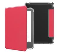 VOVIPO Case Clear Back With Cover for 6" All-New Kindle (11th Generation-2024/2022 Release), Ultra Slim Clear Soft Flexible Transparent TPU Back Cover with Auto Wake/Sleep -Watermelon Red