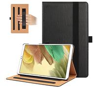 VOVIPO Galaxy Tab A7 Lite 8.7 2021 Case Cover, Multi-Viewing Angels PU Leather Stand Folio Case with Handstrap for Samsung Galaxy Tab A7 Lite 8.7 (2021) SM-T220/T225-Black