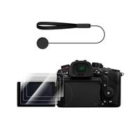 VOVMOEYA 3Packs Screen Protector for Panasonic Lumix DC-GH7/DC-G97/DC-S1RII with 1 Lens Cap Leash and installation tools, DC-GH7 Tempered Glass Film, 0.25mm 9H Anti-Scratch Anti-Bubble