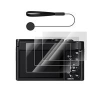 VOVMOEYA 3Packs Screen Protector for Panasonic Lumix DC-TZ99/LX100/LX100 II with 1 Lens Cap Leash and installation tools, Tempered Glass Film, 0.25mm 9H Anti-Scratch Anti-Bubble