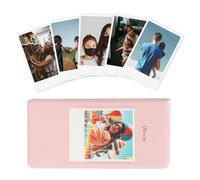 VOVMOEYA 64 Pocket Photo Album for Fujifilm Instax Wide 400/300/210, for Polaroid Cameras Slip In Photo Book Album 16-Page Holds 64 Pictures 3.5 x 4.5 Inch Camera Film Storage Pink
