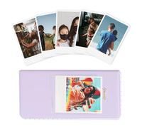VOVMOEYA 64 Pocket Photo Album for Fujifilm Instax Wide 400/300/210, for Polaroid Cameras Slip In Photo Book Album 16-Page Holds 64 Pictures 3.5 x 4.5 Inch Camera Film Storage Purple