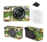 VOVMOEYA Camera Accessory Kit Compatible with Sony Alpha 7C II Textured Surface A7CM2 Silicone Protective Case&LCD Screen Protector[2 Packs]&One Hot Shoe Cover