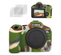 VOVMOEYA Camera Case for Canon EOS R6 Mark III, Accessories for Canon EOS R6 MarkIII, Silicone Protective Cover with 2 Pack 0.25mm Ultra-Thin LCD Tempered Films, Anti-Slip & Anti-Scratch-Camouflage