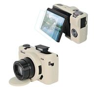 VOVMOEYA Camera Case For Canon Powershot G7 X Mark III With 2PCS Screen Protector, Full Protection Soft G7X III Silicone Case Detachable Lens Cover Protective Cover For Canon G7XIII G7X3-Beige