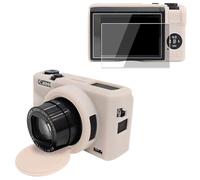 VOVMOEYA Camera Case for Canon Powershot G7 X Mark III with 2PCS Screen Protector,Full Protection Soft G7X III Silicone Case Detachable Lens Cover Protective Cover for Canon G7XIII G7X3-Jelly Pink