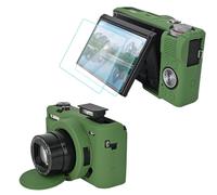 VOVMOEYA Camera Case For Canon Powershot G7 X Mark III With 2PCS Screen Protector, Full Protection Soft G7X III Silicone Case Detachable Lens Cover Protective Cover For Canon G7XIII G7X3-Grass green