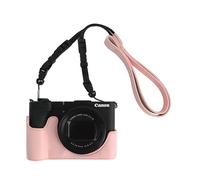 VOVMOEYA Camera Case for Canon PowerShot V1 with Adjustable Shoulder Strap, Canon V1 PU Leathe Half Case, Stylish Protective Lightweight