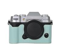 VOVMOEYA Camera Case for FUJIFILM X-T50 Mirrorless Digital Camera,Fuji XT50 Half Case With Soft microfiber Inner,Function Well With 1/4"-20 thread hole Retro PU Leather texture-Light Blue