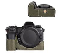 VOVMOEYA Camera Case for Nikon Z6 III,PU Leather Half Case, Stylish Protective Lightweight