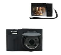 VOVMOEYA Camera Case for Panasonic Lumix TZ99, Silicone Case with 2 Pieces of 0.25mm Ultra Thin Screen Protectors and Hand Strap