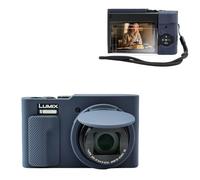 VOVMOEYA Camera Case for Panasonic Lumix TZ99, Silicone Case with 2 Pieces of 0.25mm Ultra Thin Screen Protectors and Hand Strap