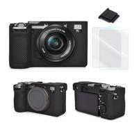 VOVMOEYA Camera Case for Sony Alpha 7C II with 2 LCD Screen Protectors and 1 Hot Shoe Cover, A7CM2 Silicone Case, Soft Protective Lightweight