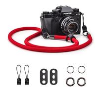 VOVMOEYA Camera Strap for DSLR,Universal Camera Neck Shoulder Strap for Fujifilm X100VI XT5 for Nikon Zf Z8 Z30 for Canon EOS R6 R10 R50 for Sony A6400 A6700 A7C II A7IV - Red