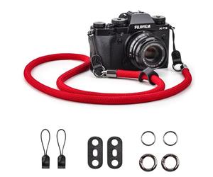 VOVMOEYA Camera Strap for DSLR,Universal Camera Neck Shoulder Strap for Fujifilm X100VI XT5 for Nikon Zf Z8 Z30 for Canon EOS R6 R10 R50 for Sony A6400 A6700 A7C II A7IV - Red