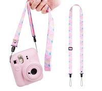 VOVMOEYA Kids Camera Strap, Children Neck Strap, Lanyard Compatible With Fujifilm Instax Mini Sony ZV-E10 ZV-1 ZV-1F Vlogging Canon R50 M50 Nikon DSLR - Pink