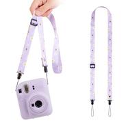 VOVMOEYA Kids Camera Strap - Lanyard for Kids Camera, Compatible with Fujifilm Instax Mini, Sony ZV-E10, ZV-1, ZV-1F, Canon EOS M50, Nikon DSLR - Purple