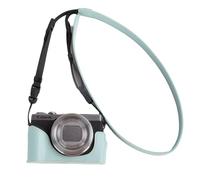 VOVMOEYA Protective Camera Case for Canon Powershot G7X series,fit for Canon PowerShot G7X Mark III/G7X Mark II/G7 X Half Case With Adjustable Shoulder Strap PU g7x mark iii accessories lightweight-BL