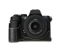 VOVMOEYA Protective Camera Case for Nikon Z50 II Mirrorless Camera,For Nikon Z50II Half Case with Soft Microfiber Inner For Nikon Z50 II Camera Cover Function Well 1/4"-20 Hole Retro PU-BK