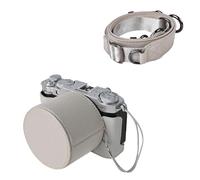 VOVMOEYA Protective Camera Case Kit for Fujifilm XM5 Mirrorless Camera,for Fuji XM5 Half Case Fuji X-M5 Camera Cover with Front Lens Cap with Shoulder Strap-Grey