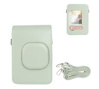 VOVMOEYA Protective Case for Instax Mini Liplay, PU Camera Case for Fuji instax mini liplay Hybrid Instant Camera with 2 LCD Tempered Films with Adjustable Neck Strap Quick Detachable-Matcha Green