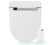 VOVO VB-4100SR Round Electric Smart Bidet Toilet Seat with Dryer, Heated Toilet Seat, Warm Water, Deodorization, LED, Full Stainless-Steel Nozzle - White