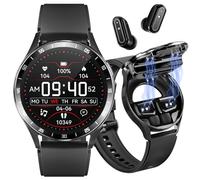 VOVOAEWACH Smart Watch with Earbuds, 1.32 Inch Round Fitness Watch X7, 2 in 1 Bluetooth Watch with Step,Calories,Sleep Monitor,Heart Rate Blood Pressu-re Monitor for iOS & Android