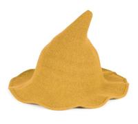Vovocas Halloween Witch Hat for Women - Adults Witch Hats Costume Accessory for Party Cosplay, Modern Wool Party Hat, Fun Witches Cap for Halloween Dress Up, Yellow