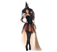 VOVONI LTD Halloween Witch Costumes for Women - Orange Black Hallow's Eve Lady Sexy Witch Costume