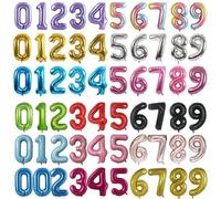 VOW® 32" Number Balloons for Birthday Anniversary Party decoration Foil Number balloons | Reusable (8 Number, Multi-color)