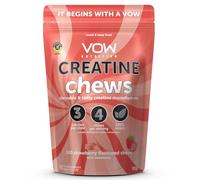 Vow Nutrition Creatine Chews,100 Strawberry Flavoured Chews, Creatine Monohydrate, Convenient & Tasty Chewable Creatine Informed Sports Approved (Strawberry)