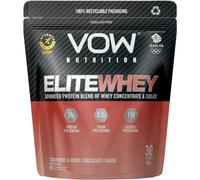 VOW Nutrition Elite Whey Protein, Whey Isolate, Whey Concentrate, 30 Servings, Premium Protein with Naturally Occurring BCAAs, Informed Sports Approved (900g, Strawberry & White Chocolate)
