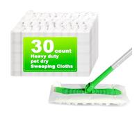 Vowanop Heavy Duty Dry Sweeping Cloths Pads for Swiffer Sweeper Mop, Disposable Microfiber Duster Mop Pads Refills for Cleaning Hardwood Floor Dust and Pet Hair, 30 Count