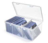 Vowcarol Plastic Toploader Storage Box with Dividers, Sports Cards Storage Box, Toploader Case fit 3" x 4" Toploader- 1 Pack