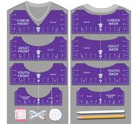 Vowlove T Shirt Ruler Guide Alignment Tool to Center Designs Round Neck T Shirt Alignment Tool Assorted T Shirt Rulers DIY Printing Sewing Rulers