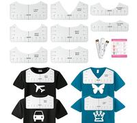 Vowlove Tshirt Ruler Guide for Vinyl Alignment - Tee Shirt Centering Designs Alignment Tool, T-Shirt Measurement Ruler Graphics Placement, Sublimation Blanks Accessories Heat Press Screen Printing