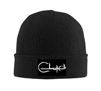 Vowoi American Rock Clutch Band Logo Winter Knit Cap Knitted Woolen Hat Cap Beanie Cap for Unisex Black
