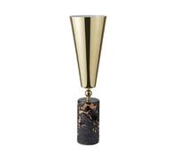 Vox Table Lamp Black/Brown Marble & Brass Large