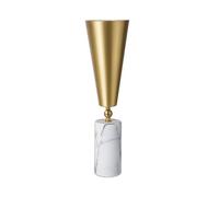 Vox Table Lamp White Marble & Matt Brass/White Large