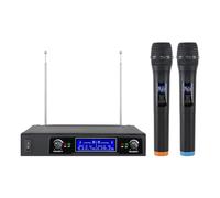 VOXFULL AC3 VHF Wireless Microphone Universal Handheld Karaoke Mic Speake Outdoor Indoor Cordless Microphone System with USB Reciver for Singing Karaoke Speech Wedding Church